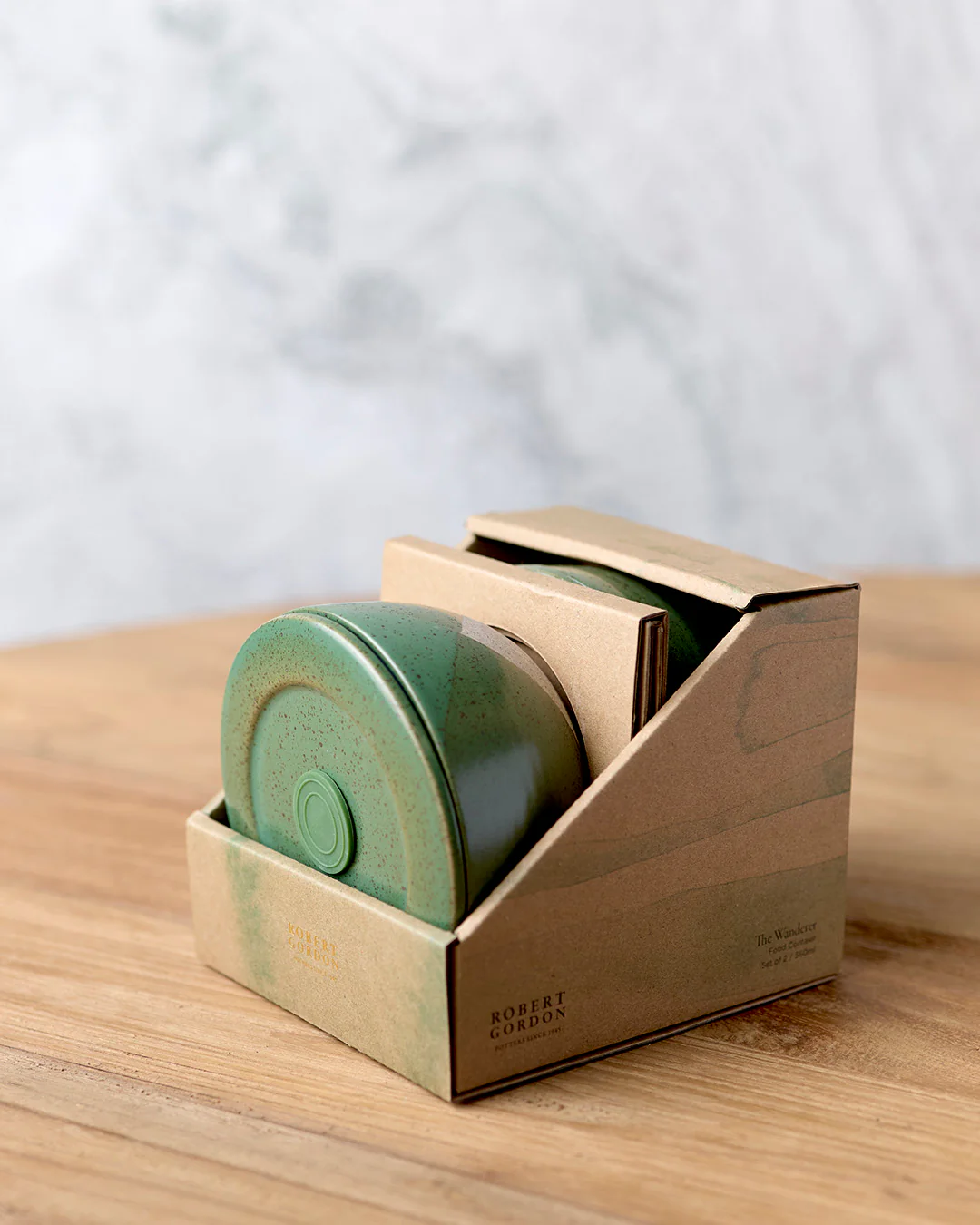 Green Set of 2 360ml Containers / The Wanderer - Image 2