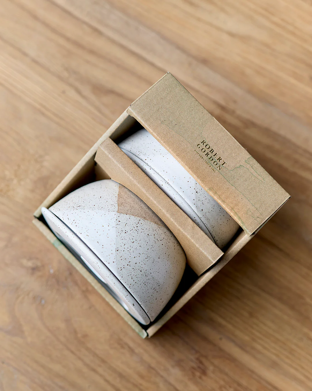 White Speckle Set of 2 360ml Containers / The Wanderer - Image 2