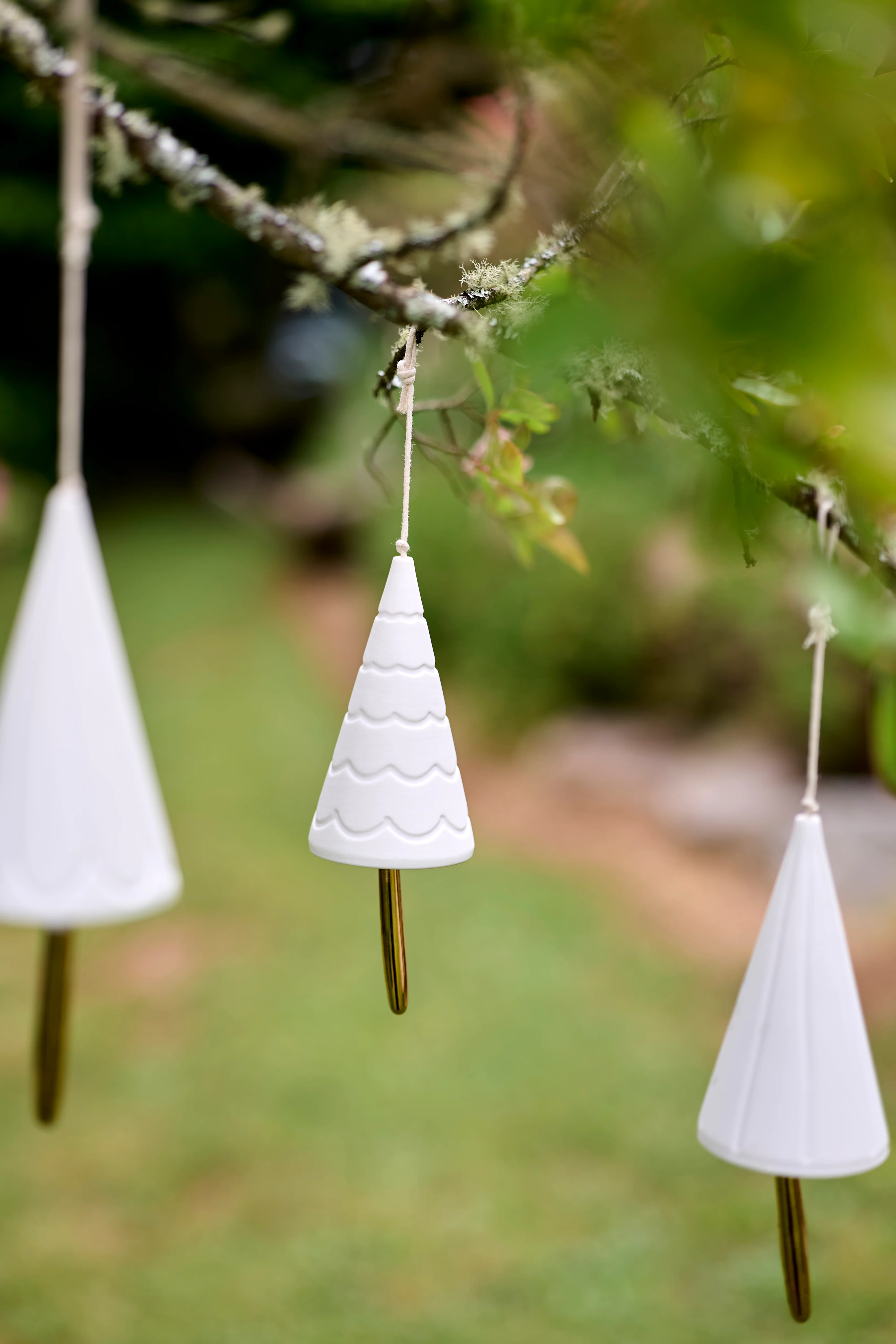 Set of 3 Hanging Christmas Tree Bells - Image 2
